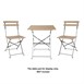 Chaises de terrasse pliantes Bolero Perth effet bois (lot de 2)