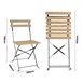 Chaises de terrasse pliantes Bolero Perth effet bois (lot de 2)