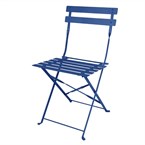 Chaises de terrasse pliantes Bolero Perth bleu marine foncé (lot de 2)