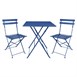 Chaises de terrasse pliantes Bolero Perth bleu marine foncé (lot de 2)