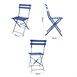 Chaises de terrasse pliantes Bolero Perth bleu marine foncé (lot de 2)