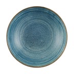Assiettes coupes rondes Churchill Stonecast Raw Teal 182mm (Lot de 12)