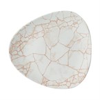Assiettes triangulaires Churchill Studio Prints Kintsugi Lotus Coral 254mm (Lot de 12)