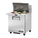 Comptoir de préparation 1 porte True 12 bacs GN 1/6 TSSU-27-12M-C-HC
