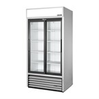 Vitrine positive libre service 2 portes coulissantes True GDM-33-HC-LD ALU