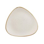 Assiettes triangulaires Churchill  Stonecast Barley White Lotus 192mm (Lot de 12)