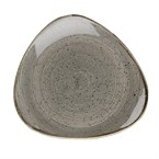 Assiettes triangulaires Churchill Stonecast Grey Cappuccino Lotus 265mm (Lot de 12)