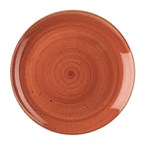 Assiettes avec rebord Churchill  Stonecast Spiced Orange Evolve 324mm (Lot de 6)