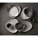 Assiettes triangulaires Churchill Studio Prints Kintsugi Agate Grey Lotus 254mm (Lot de 12)