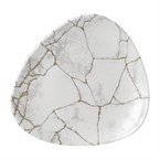 Assiettes triangulaires Churchill Studio Prints Kintsugi Agate Grey Lotus 177mm (Lot de 12)