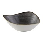 Bols triangulaires Churchill Stonecast Raw Lotus Black 178mm (Lot de 12)
