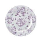 Assiettes plates Churchill Vintage Cranberry Toile Print 305mm (Lot de 6)