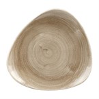 Assiettes triangulaires Churchill Stonecast Patina Antique Taupe 229mm (Lot de 12)