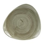 Assiettes triangulaires Churchill Stonecast Patina Antique Green 229mm (Lot de 12)