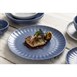 Assiettes plates Olympia Corallite bleues 280 mm (lot de 6)