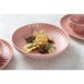 Assiettes calottes Olympia Corallite pêche 220x50mm (lot de 6)