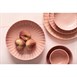 Assiettes calottes Olympia Corallite pêche 220x50mm (lot de 6)