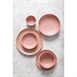 Assiettes calottes Olympia Corallite pêche 220x50mm (lot de 6)