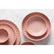 Assiettes calottes Olympia Corallite pêche 220x50mm (lot de 6)