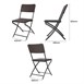 Chaises pliantes en rotin PE Bolero marron (lot de 2)