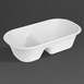 Barquettes ovales 2 compartiments en bagasse Fiesta Compostable 900ml (lot de 100)