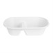Barquettes ovales 2 compartiments en bagasse Fiesta Compostable 900ml (lot de 100)