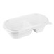Couvercles PET pour barquettes ovales en bagasse Fiesta Recyclable 