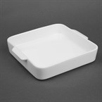 Plats à four carrés avec poignées Olympia Whiteware 200x180x40mm (Lot de 3)