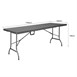 Table pliante rectangulaire en rotin PE Bolero noire 