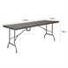 Table pliante rectangulaire en rotin PE Bolero marron 