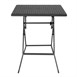 Table pliante carrée Bolero noire 620mm