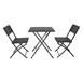 Table pliante carrée Bolero noire 620mm