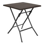 Table pliante carrée marron Bolero 620mm