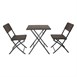 Table pliante carrée marron Bolero 620mm