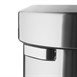 Poubelle en acier brossé Bolero avec couvercle basculant 70L
