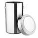 Poubelle en acier brossé Bolero avec couvercle basculant 70L