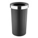 Poubelle ronde noire en polypropylène Bolero avec couvercle ouvert 60L