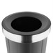 Poubelle ronde noire en polypropylène Bolero avec couvercle ouvert 60L
