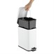 Poubelle de salle de bain slim Jantex blanche 5L