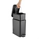 Poubelle de salle de bain slim Jantex noire 5L