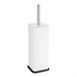 Brosse et support WC carré blanc Jantex