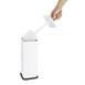 Brosse et support WC carré blanc Jantex