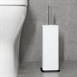 Brosse et support WC carré blanc Jantex