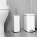 Brosse et support WC carré blanc Jantex