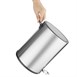 Poubelle à pédale ronde en acier brossé Jantex 6L