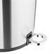 Poubelle à pédale ronde en acier brossé Jantex 6L