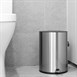 Poubelle à pédale ronde en acier brossé Jantex 6L