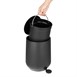 Poubelle à pédale ronde Jantex noire 5L