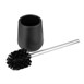 Brosse et support WC noir Jantex 