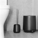 Brosse et support WC noir Jantex 